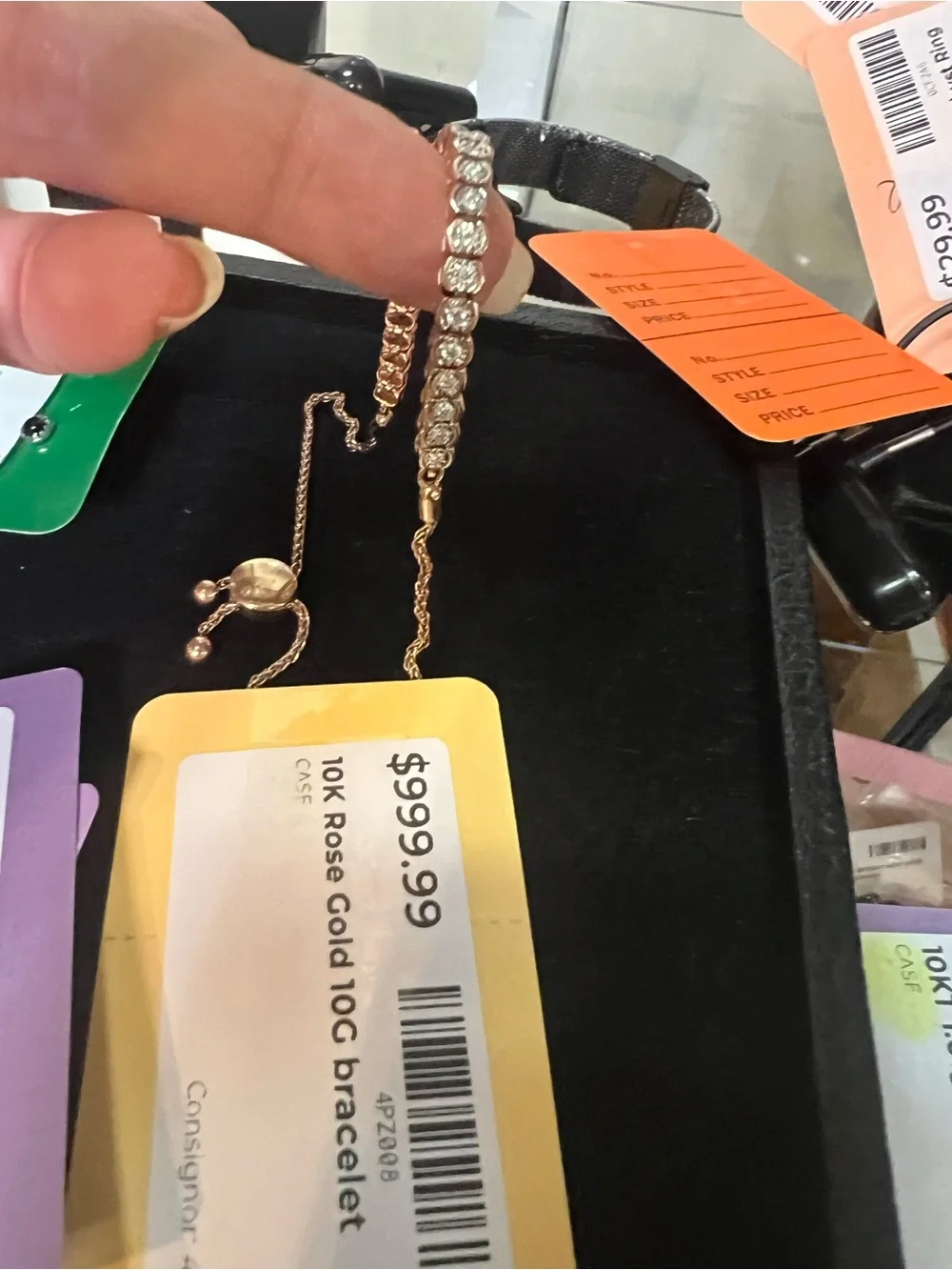 10k gold diamond braclet